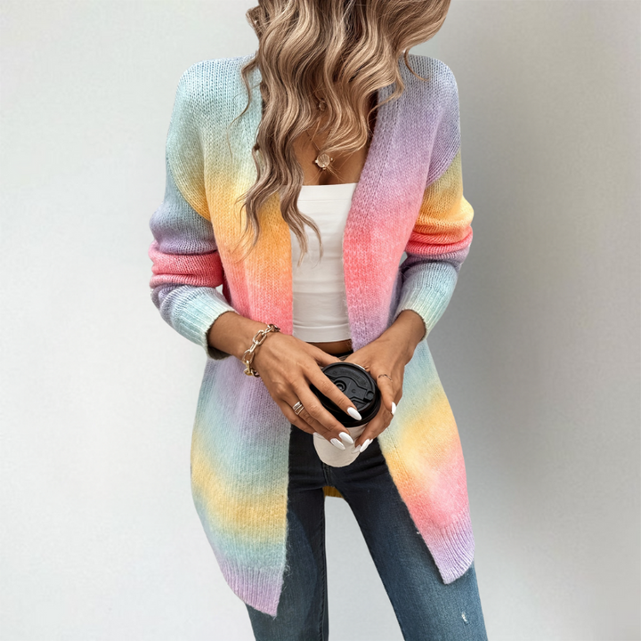 Cosette | Elegant Open-Front Gradient Cardigan