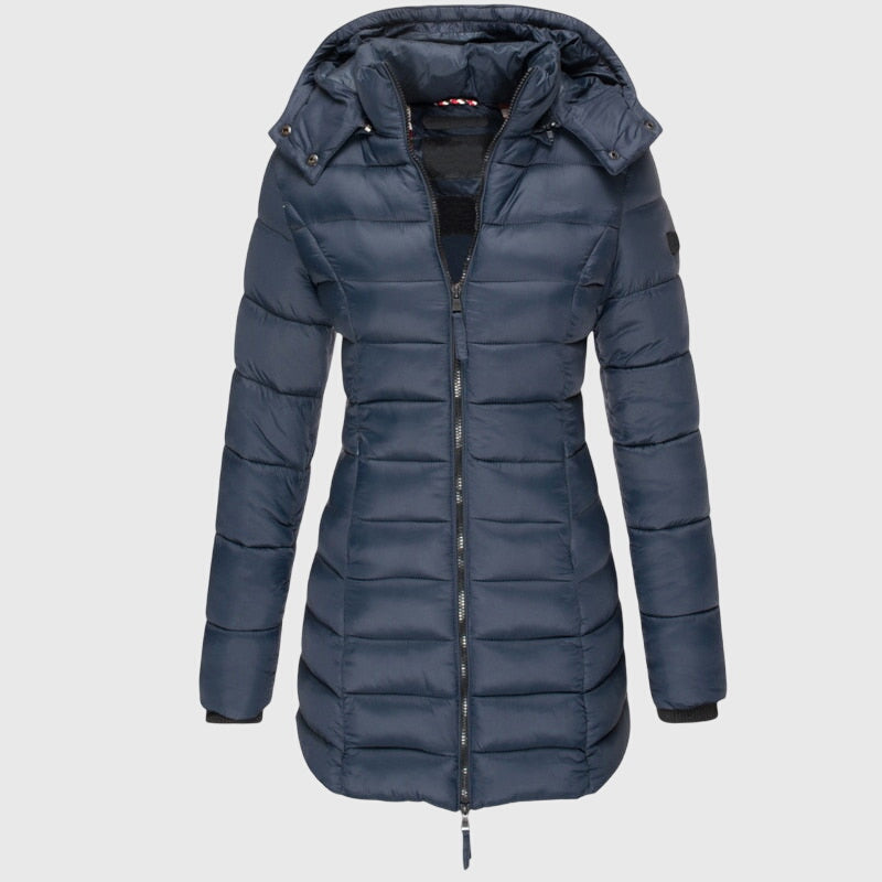 Novalie | Lightweight Long Hooded Down Jacket