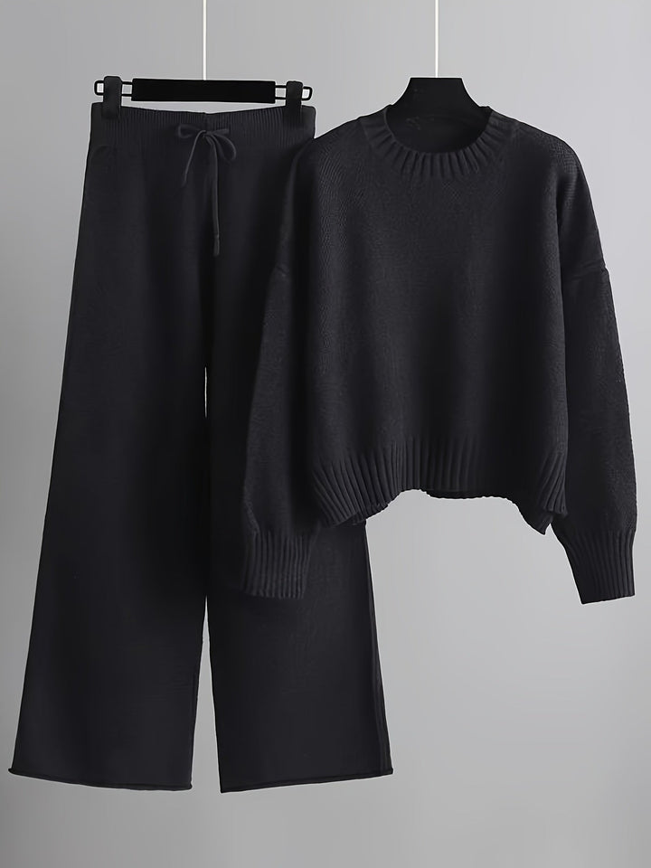 Velina | Cozy Lounge Set with Oversized Sweater and Flowing Pants
