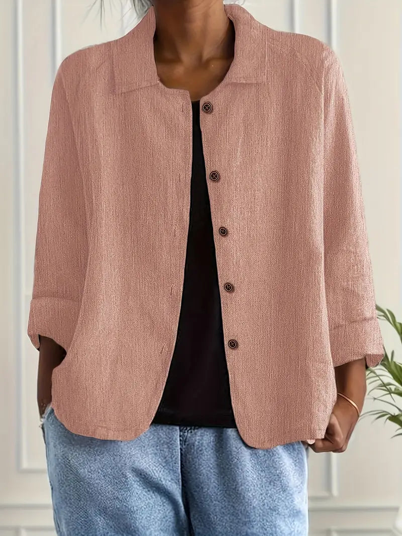 Harper | Minimalist Lightweight Collared Top