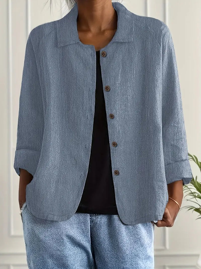 Harper | Minimalist Lightweight Collared Top