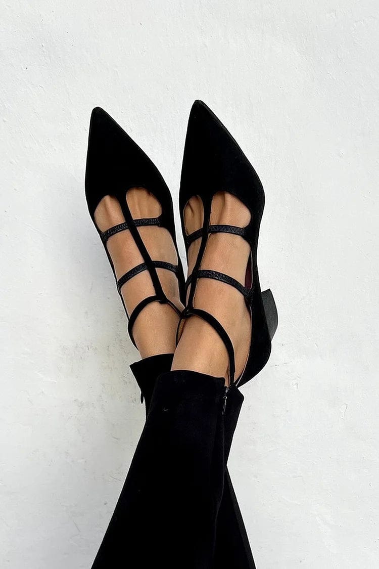 Lavinia | Classic Pointed Pumps with Crossed Straps
