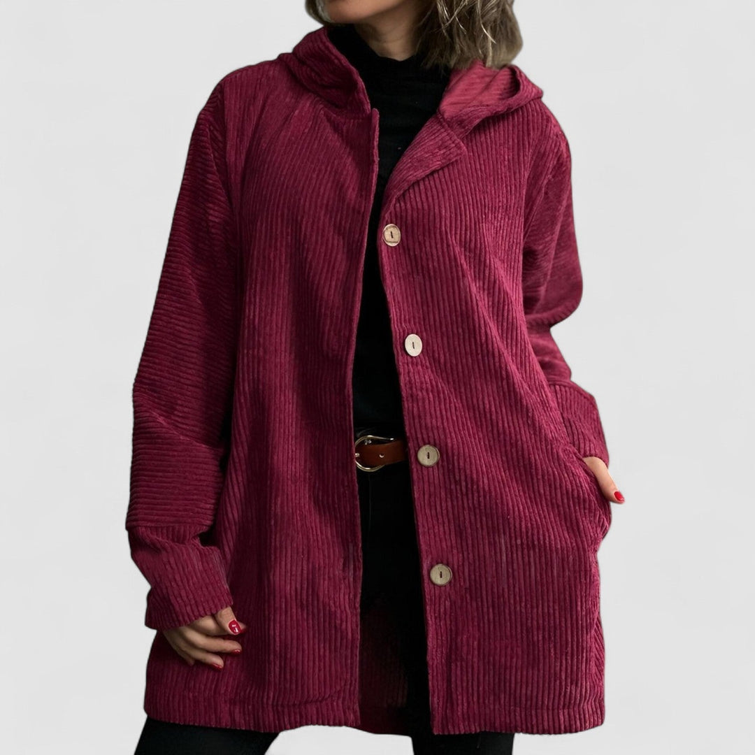 Valea | Cozy Corduroy Hooded Button Jacket