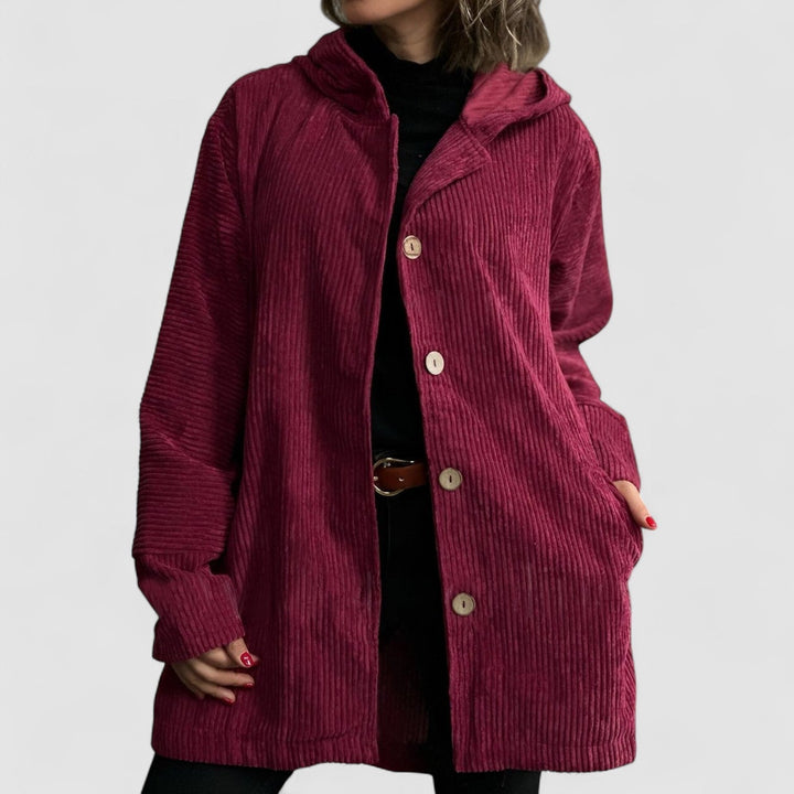 Valea | Cozy Corduroy Hooded Button Jacket