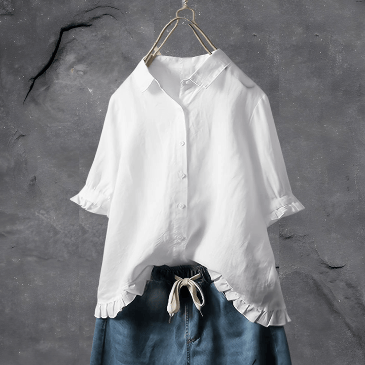 Jane | Pleated Trim Shirt