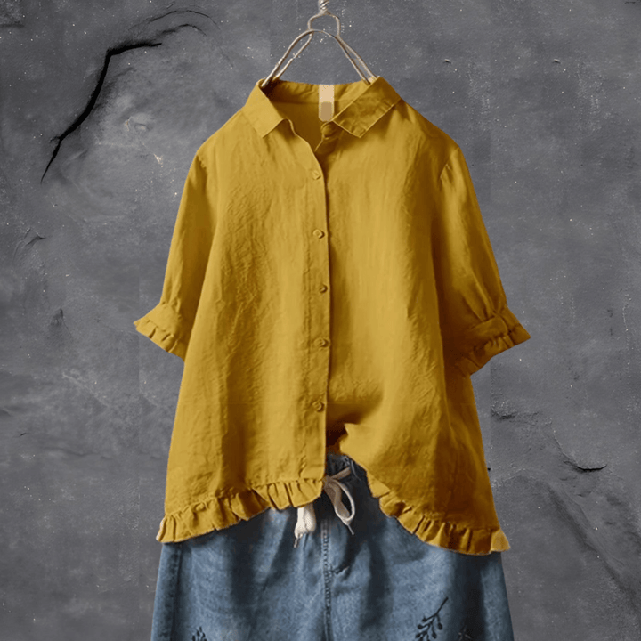 Jane | Pleated Trim Shirt