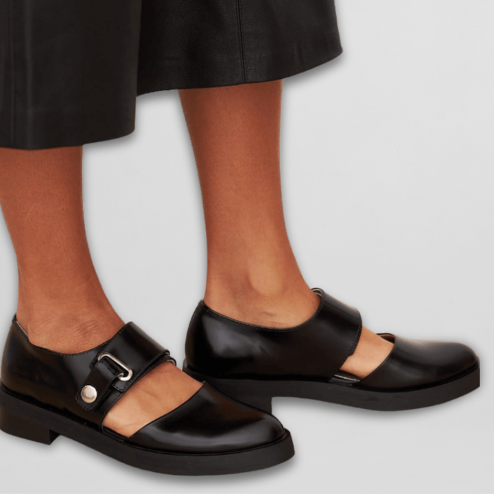 Priscilla | Classic Buckle Strap Low Heel Shoes