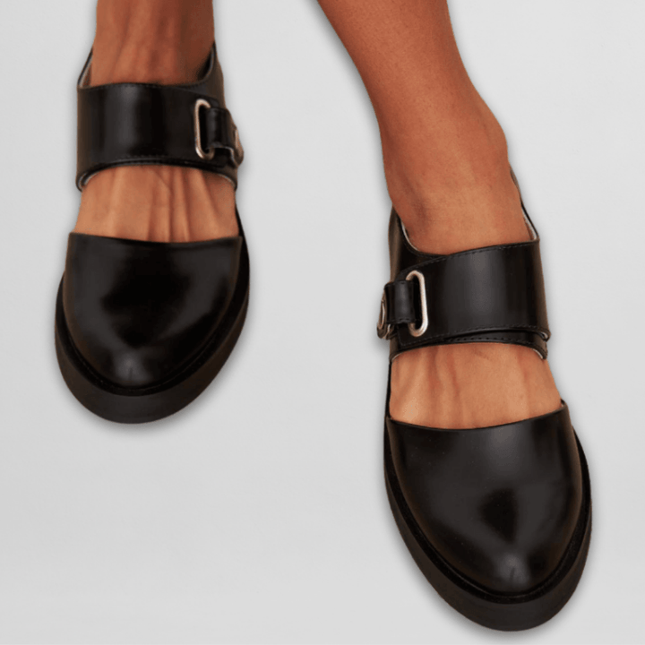 Lina | Elegant Buckle Mary Jane Flats