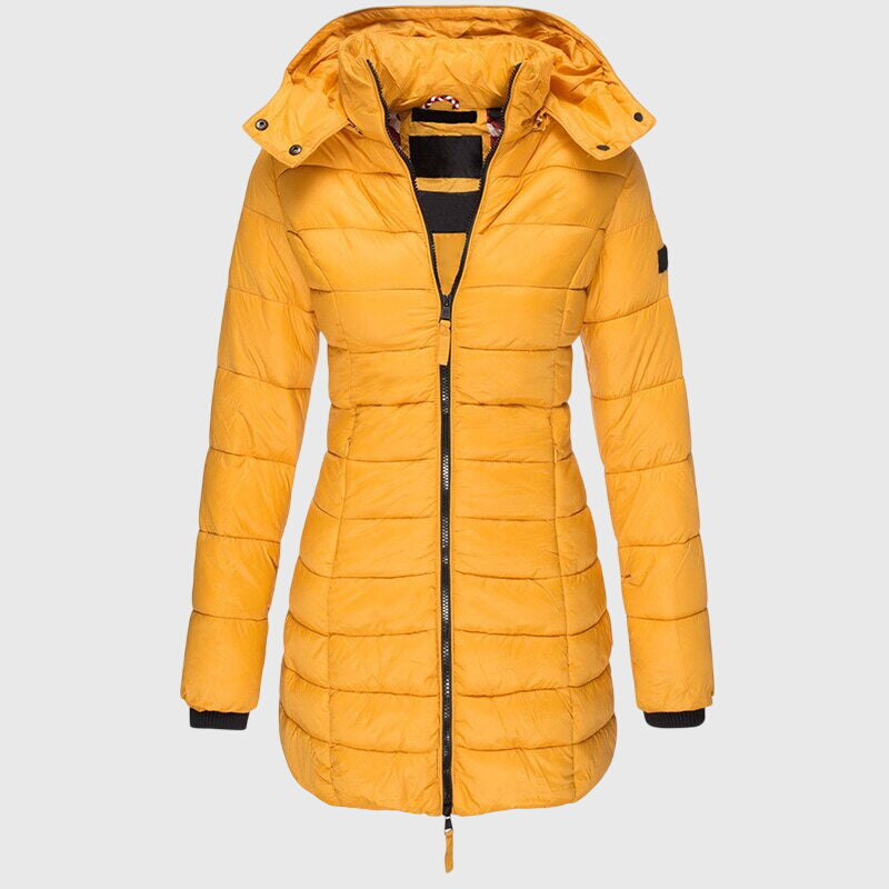 Novalie | Lightweight Long Hooded Down Jacket