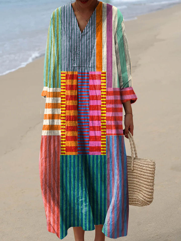 Loren | Vintage Geometric Pattern Dress