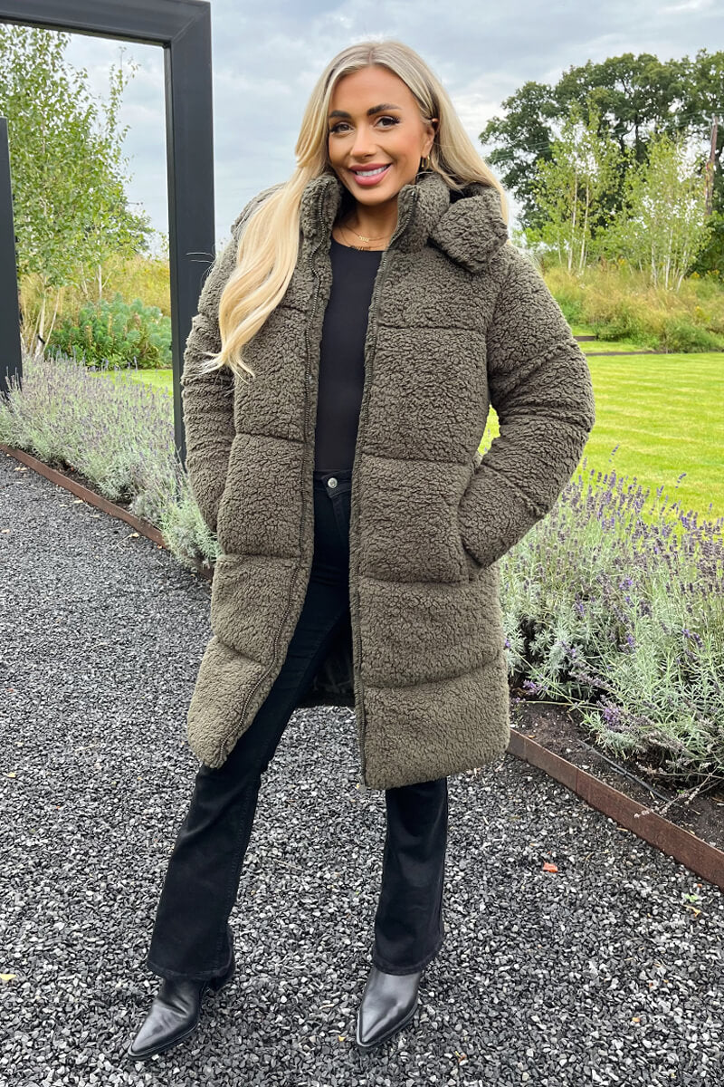 Nia | Cozy Long Teddy Oversized Puffer Coat