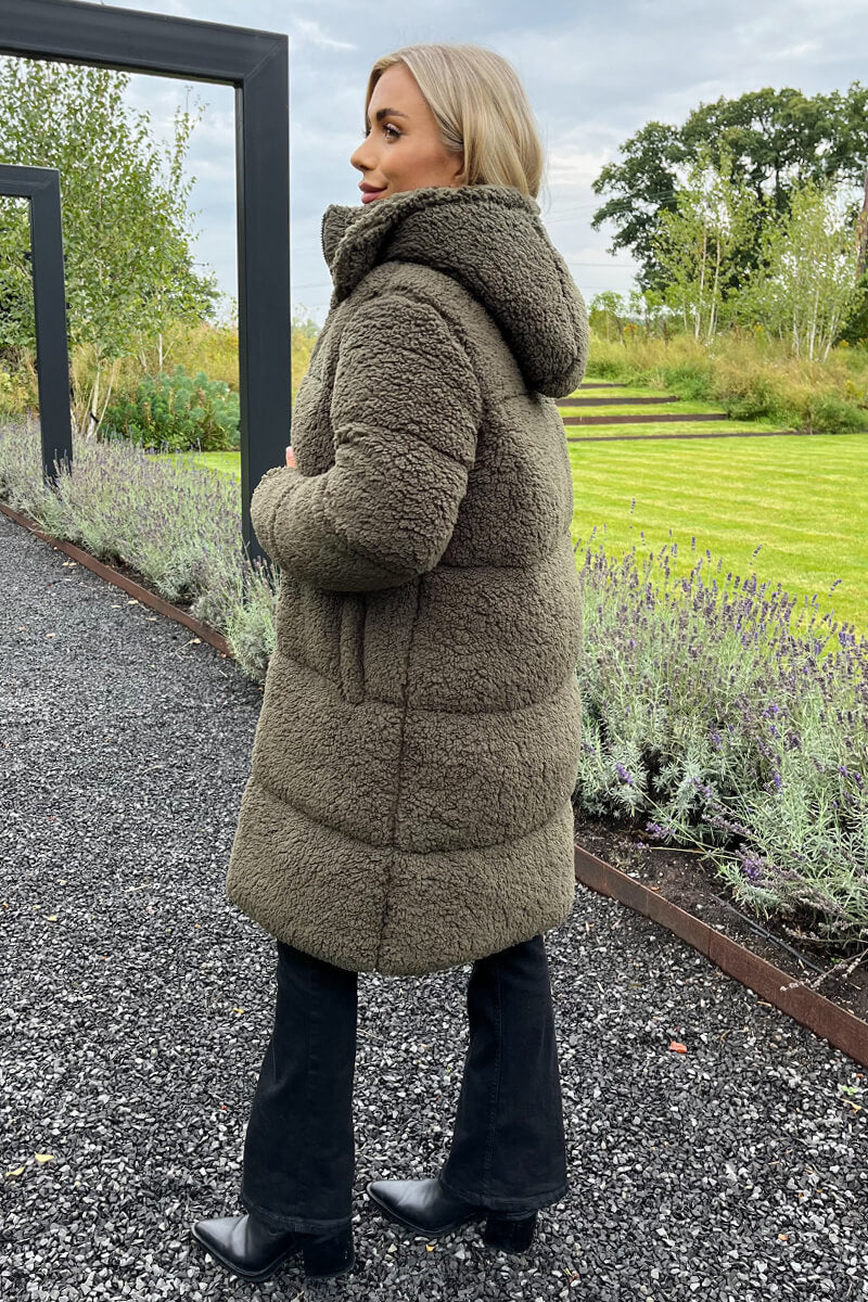 Nia | Cozy Long Teddy Oversized Puffer Coat