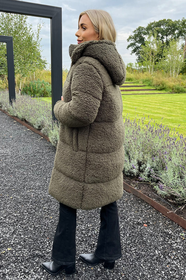 Nia | Cozy Long Teddy Oversized Puffer Coat