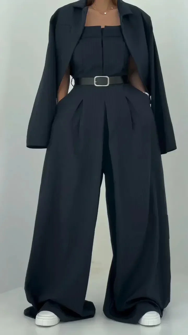 Eclat | Tailored Jumpsuit with Bustier Set