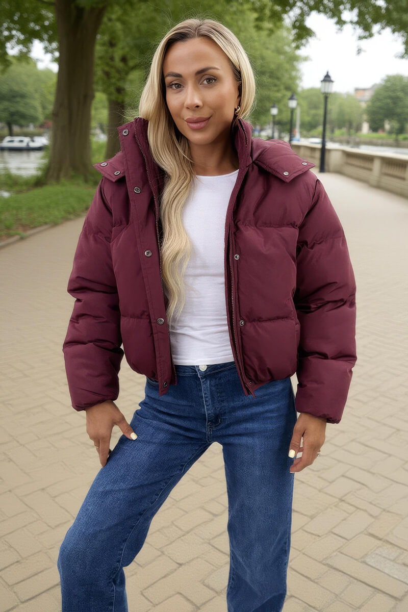 Martha | Cropped Puffer Jacket with Hood