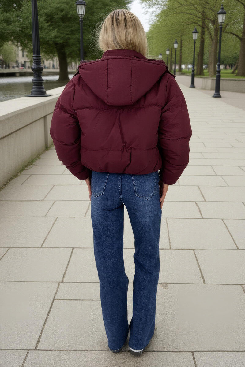 Martha | Cropped Puffer Jacket with Hood