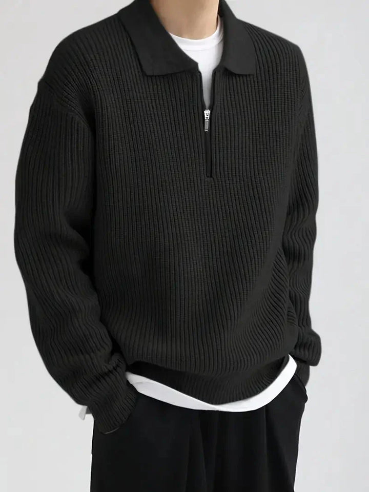 Emeric | Modern Slim Quarter-Zip Sweater