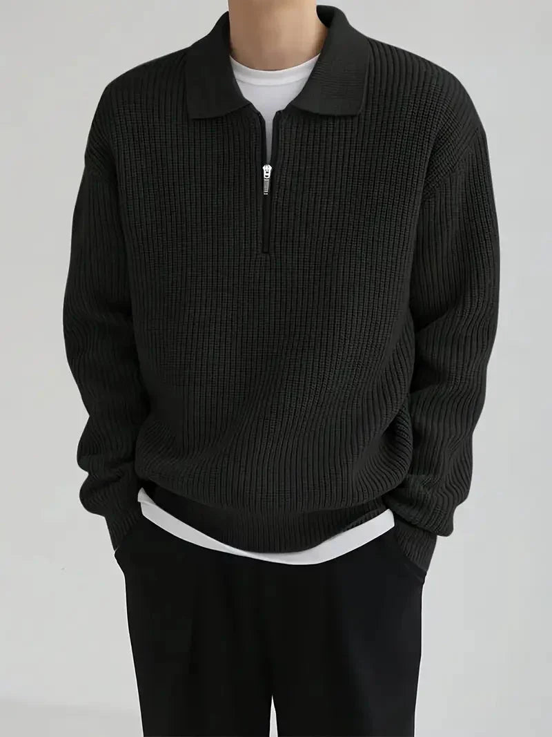 Emeric | Modern Slim Quarter-Zip Sweater