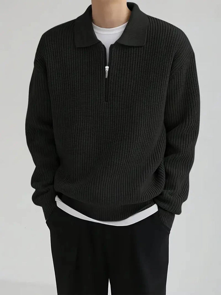 Emeric | Modern Slim Quarter-Zip Sweater
