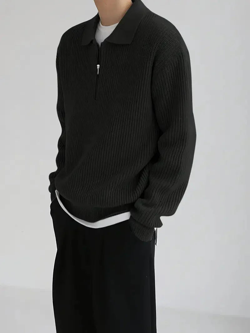 Emeric | Modern Slim Quarter-Zip Sweater