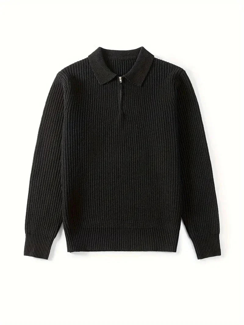 Emeric | Modern Slim Quarter-Zip Sweater