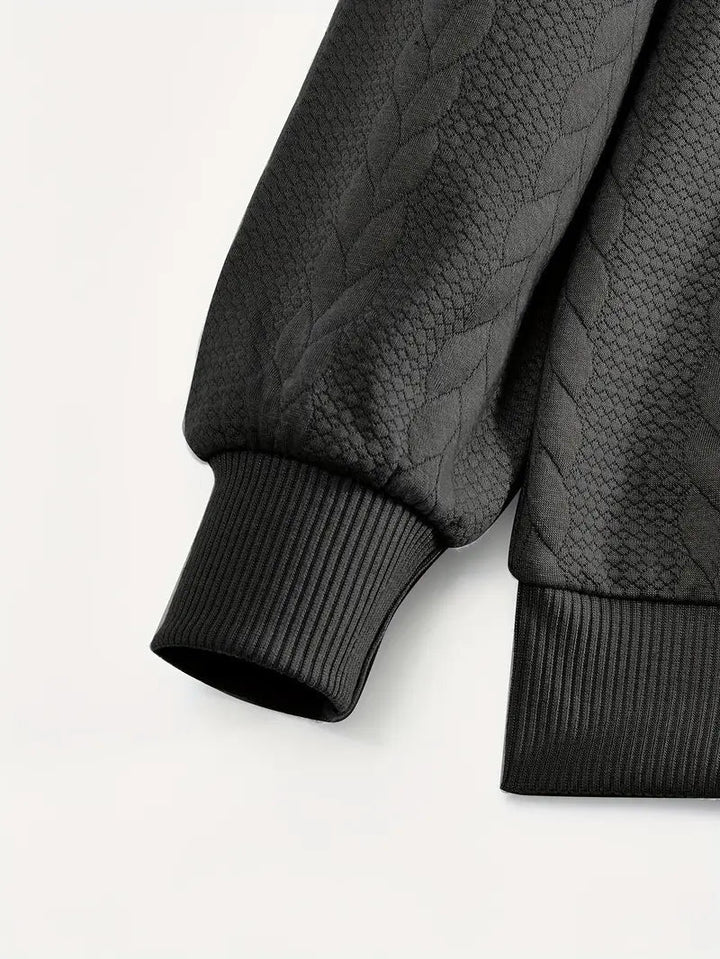 Dax | Stylish Jacquard Knit Quarter-Zip Sweater