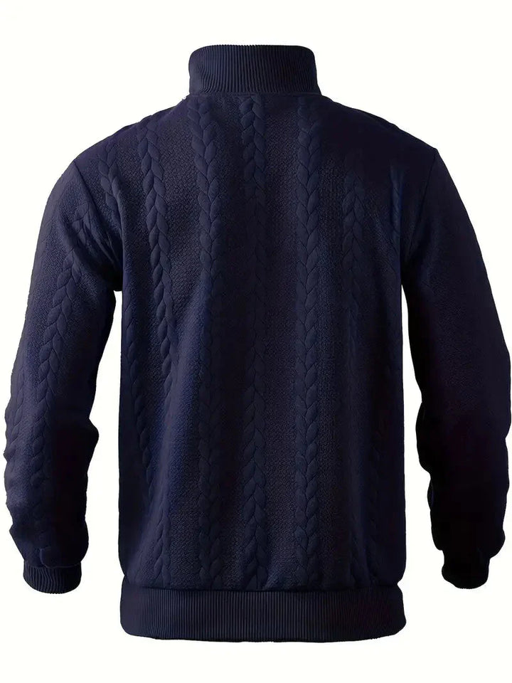 Dax | Stylish Jacquard Knit Quarter-Zip Sweater