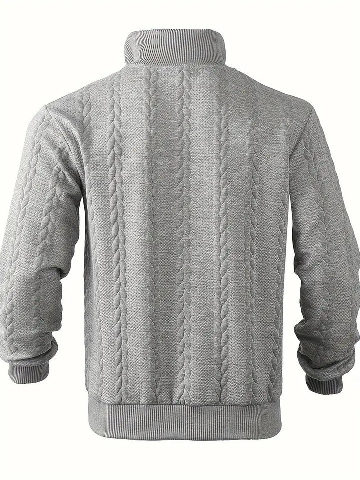Dax | Stylish Jacquard Knit Quarter-Zip Sweater