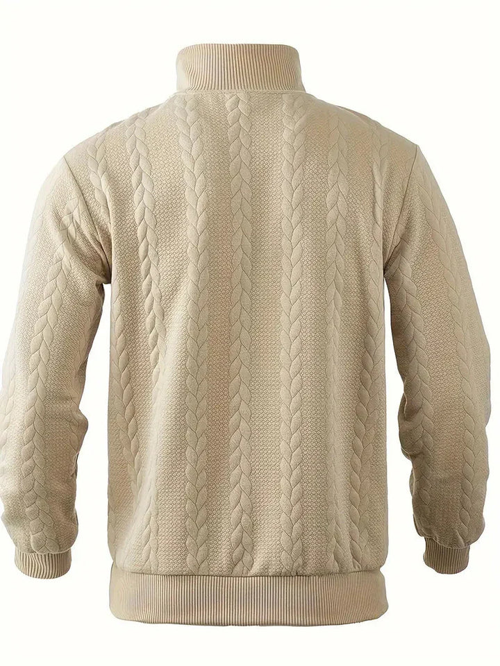 Dax | Stylish Jacquard Knit Quarter-Zip Sweater