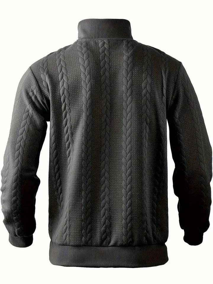 Dax | Stylish Jacquard Knit Quarter-Zip Sweater
