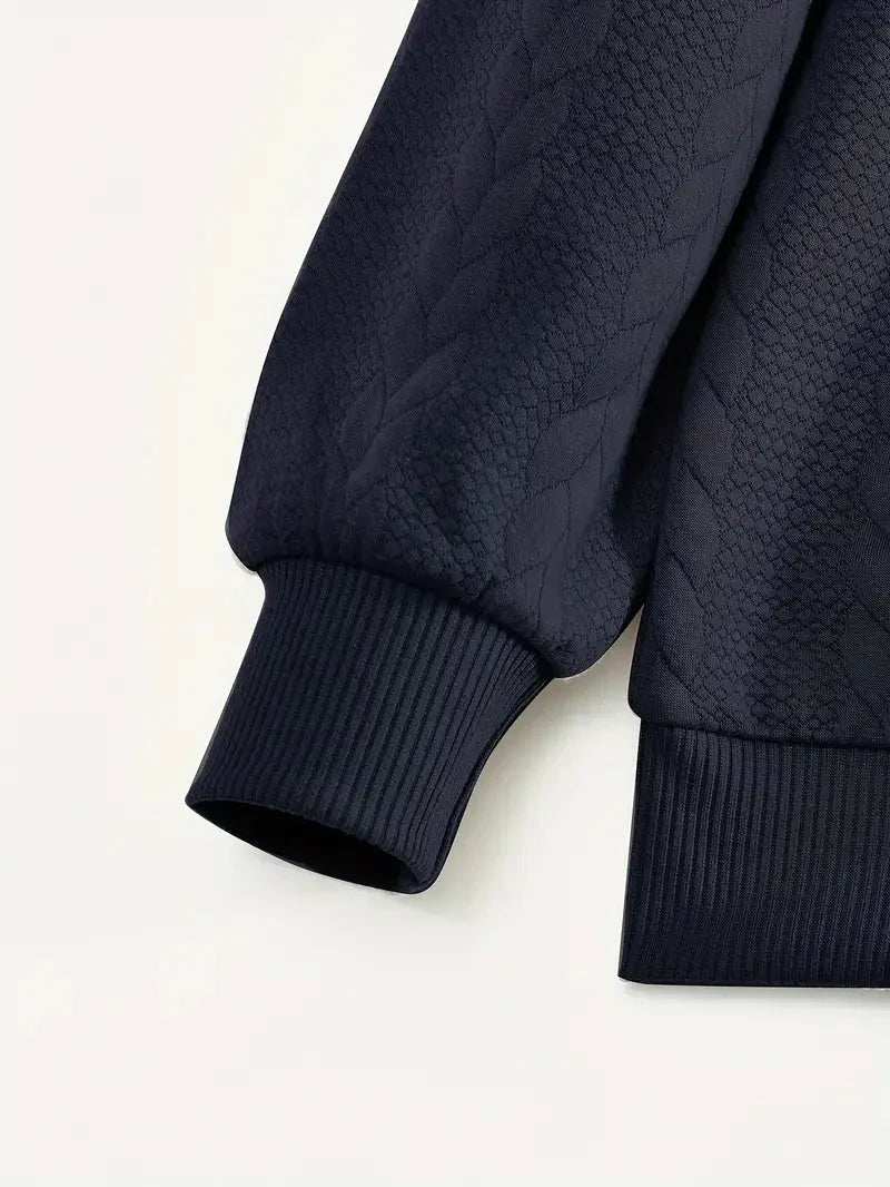 Dax | Stylish Jacquard Knit Quarter-Zip Sweater