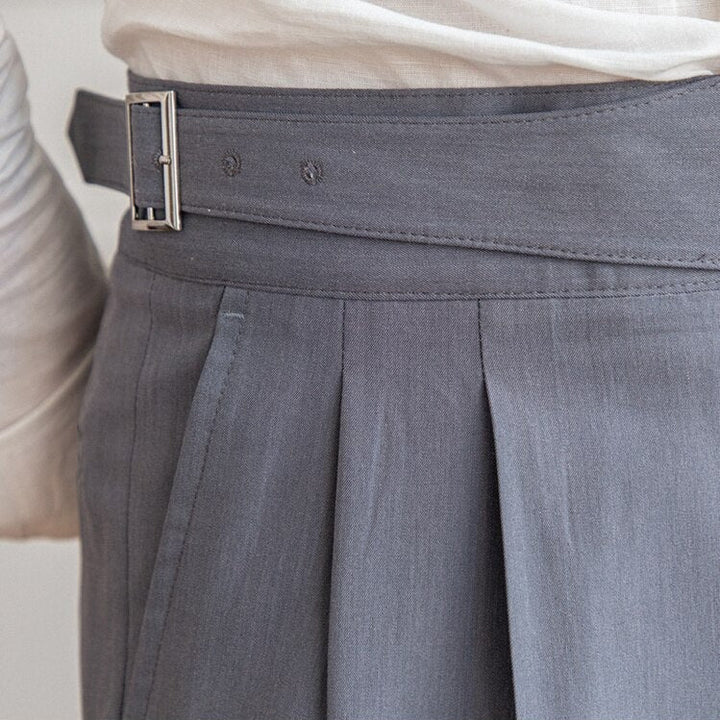 Caleb | Elegant High-Waisted Pleated Pants