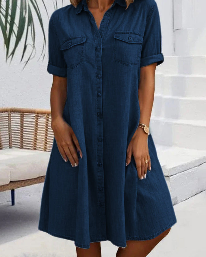 Janelle | Button Denim Dress