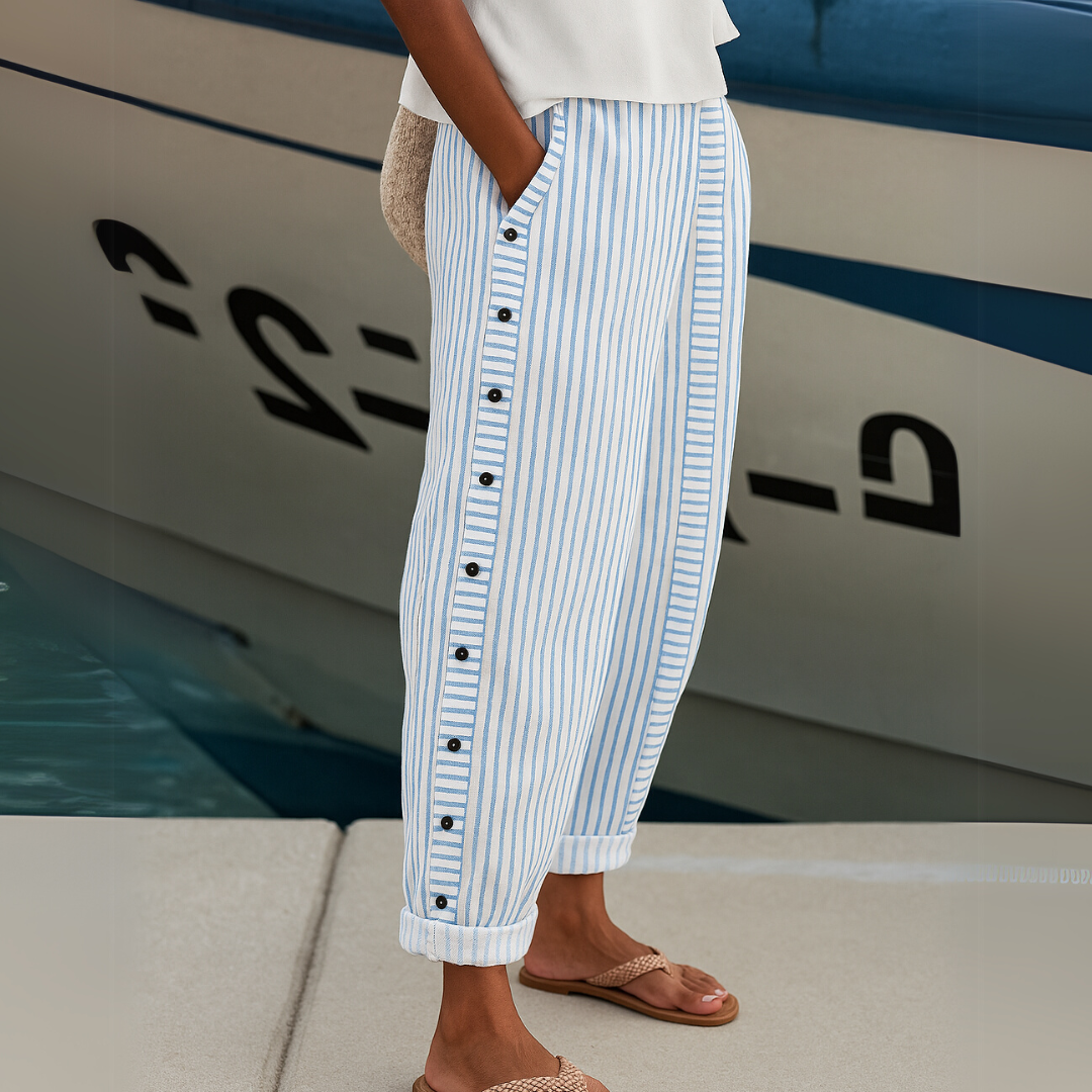 Kira | Striped High-Waist Pants