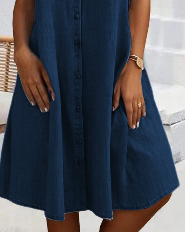 Janelle | Button Denim Dress