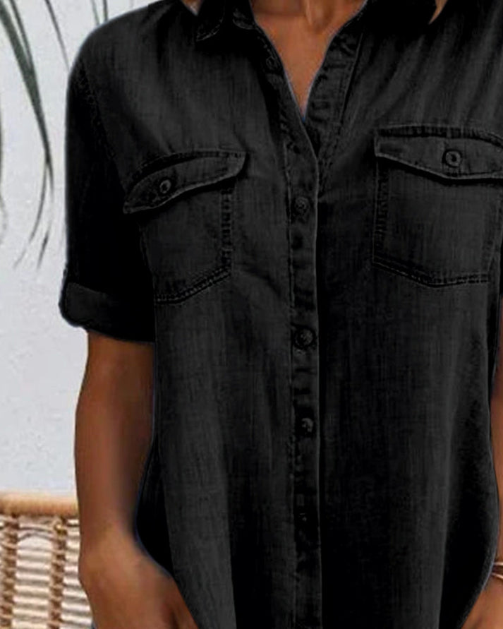 Janelle | Button Denim Dress