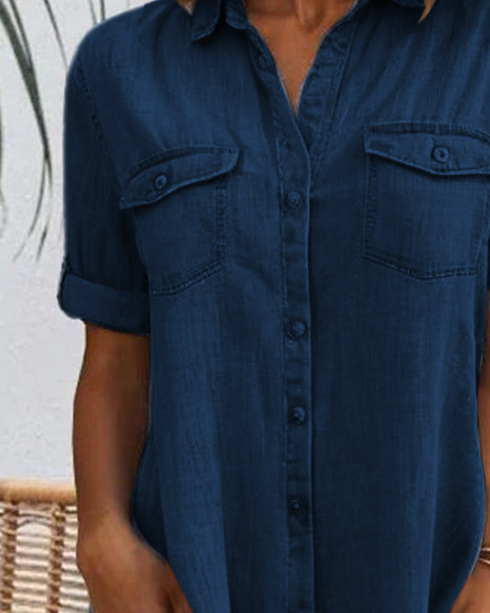 Janelle | Button Denim Dress