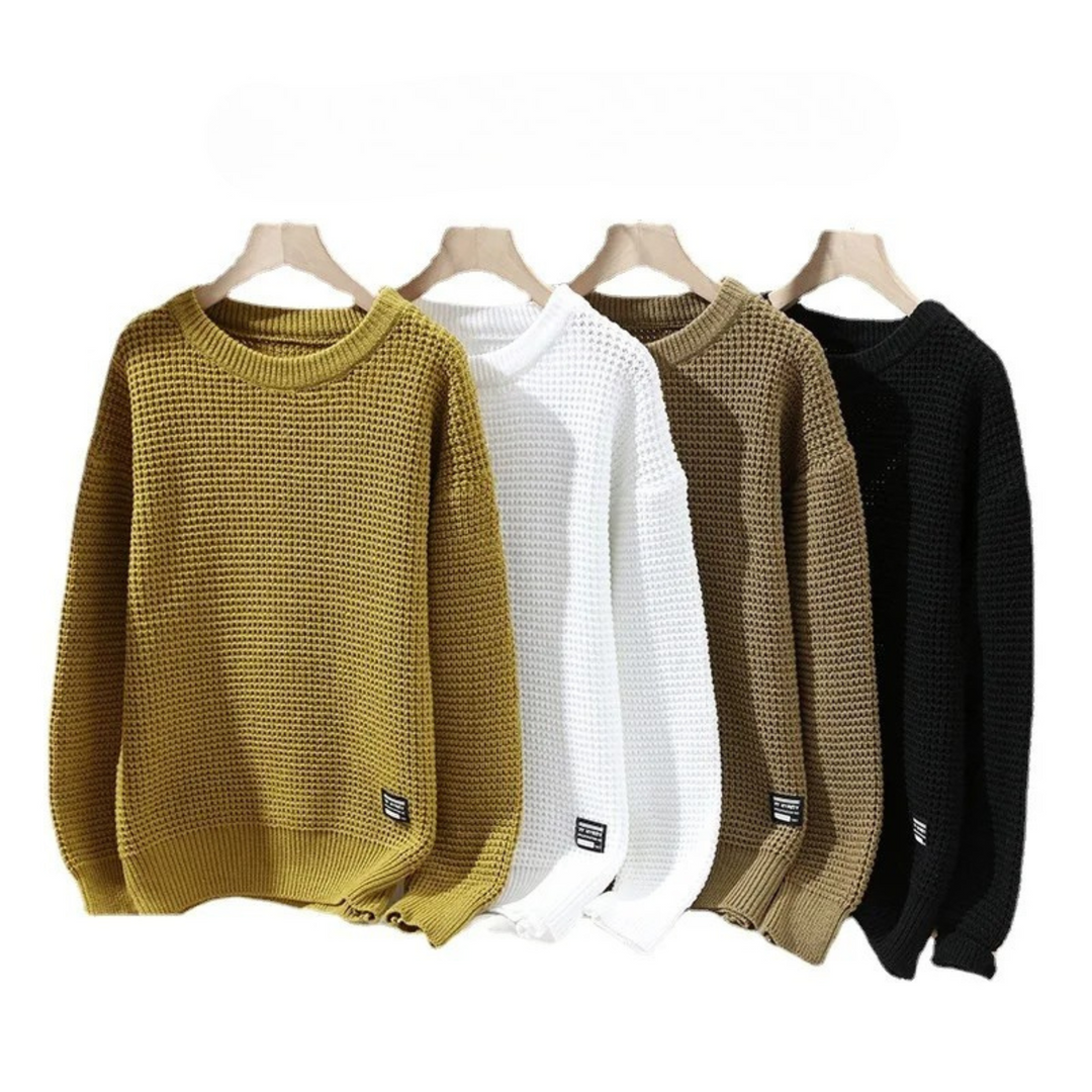 Silas | Premium Textured Honeycomb Knit Sweater