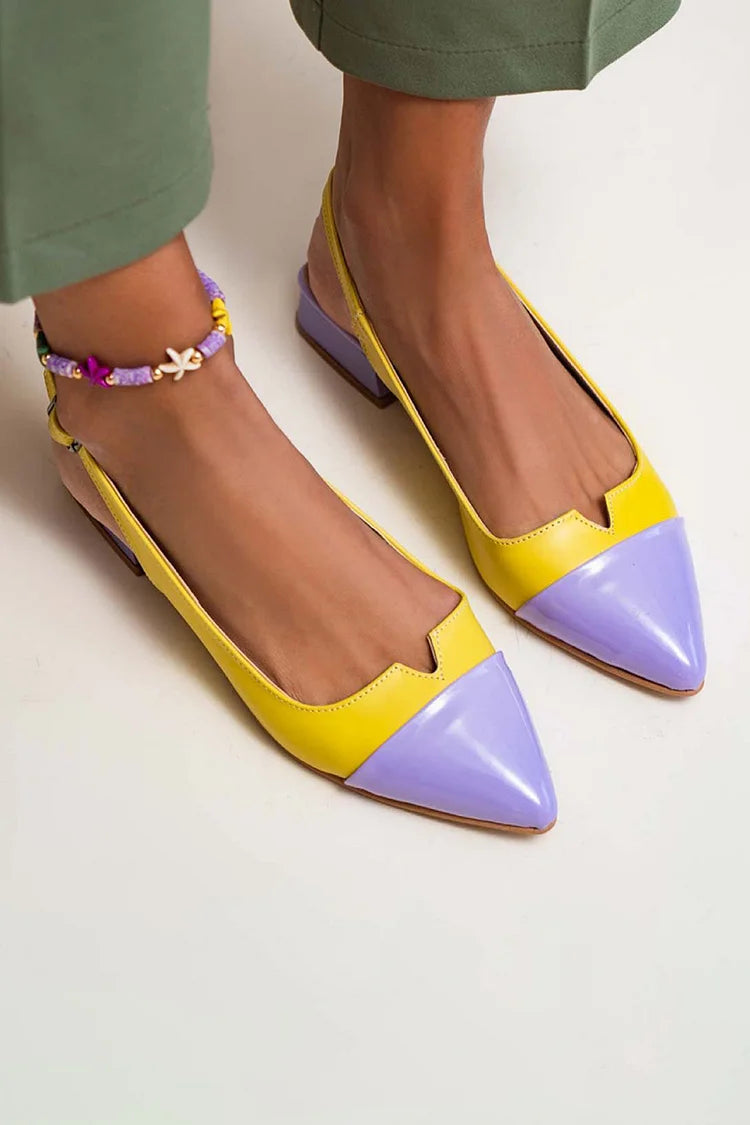 Avery | Elegant ballet flats with toe cap and two-tone details for a refined style