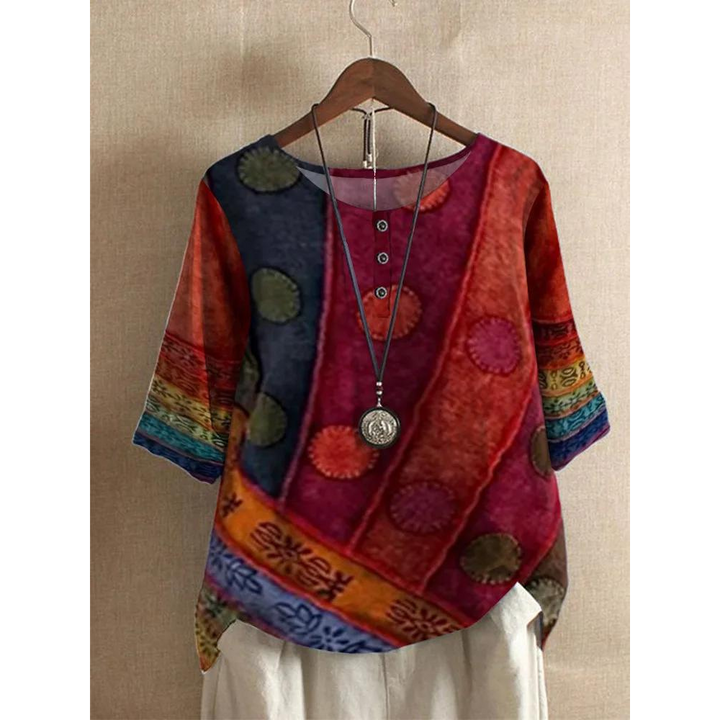 Anya | Colorful Half Sleeve Top
