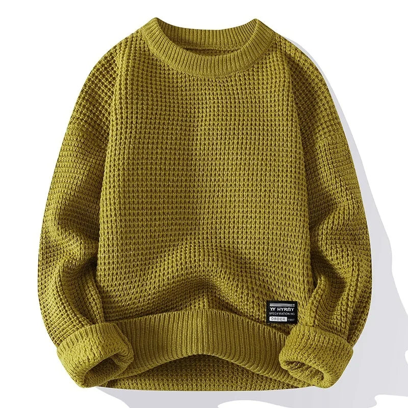Silas | Premium Textured Honeycomb Knit Sweater