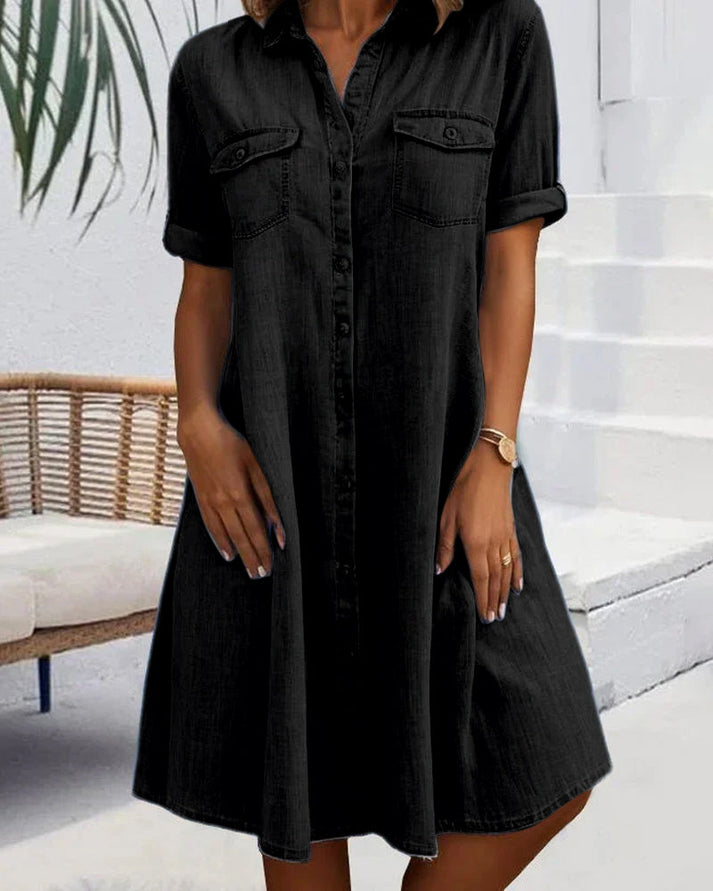 Janelle | Button Denim Dress