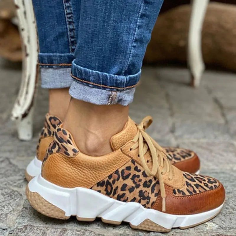 Riley | Trendy Comfortable Leopard Print Sneakers
