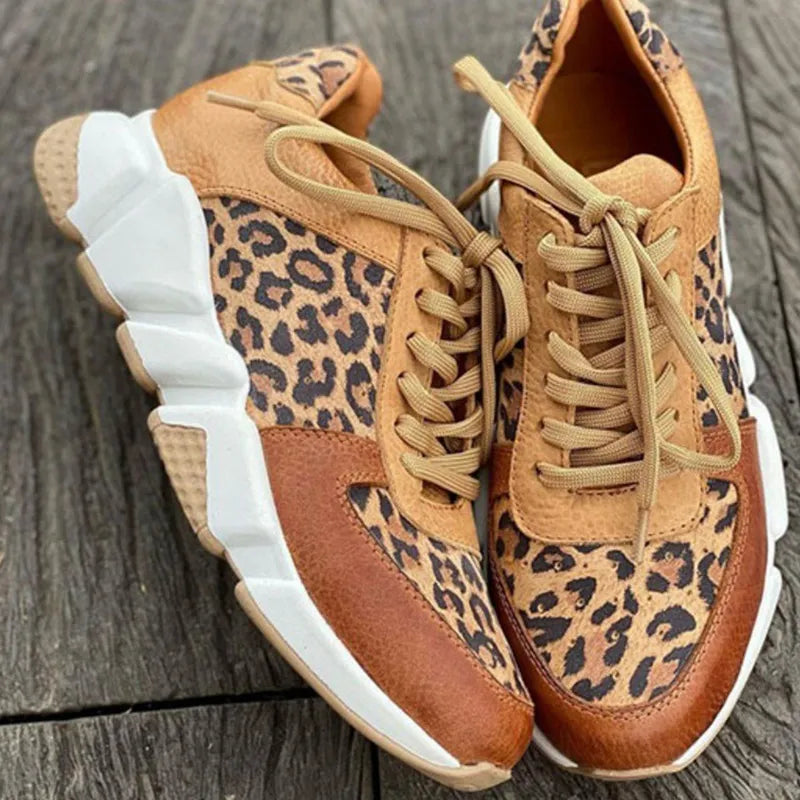 Riley | Trendy Comfortable Leopard Print Sneakers
