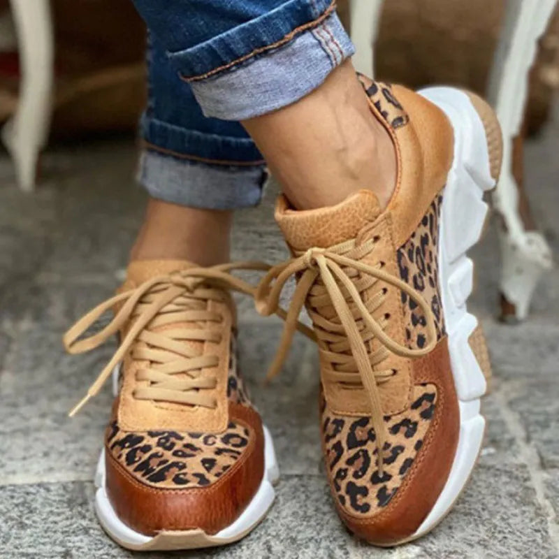 Riley | Trendy Comfortable Leopard Print Sneakers