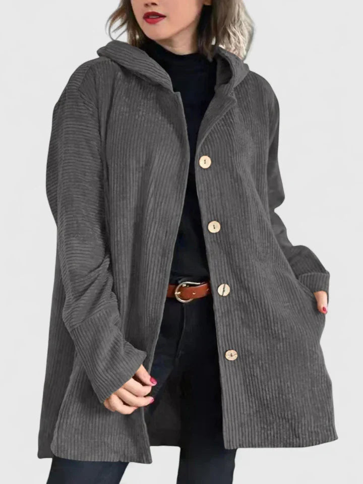Cressida | Stylish Comfortable Hooded Buttoned Jacket