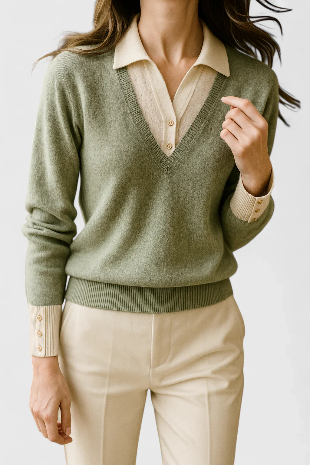 Jovi | Elegant Collared Knit Sweater