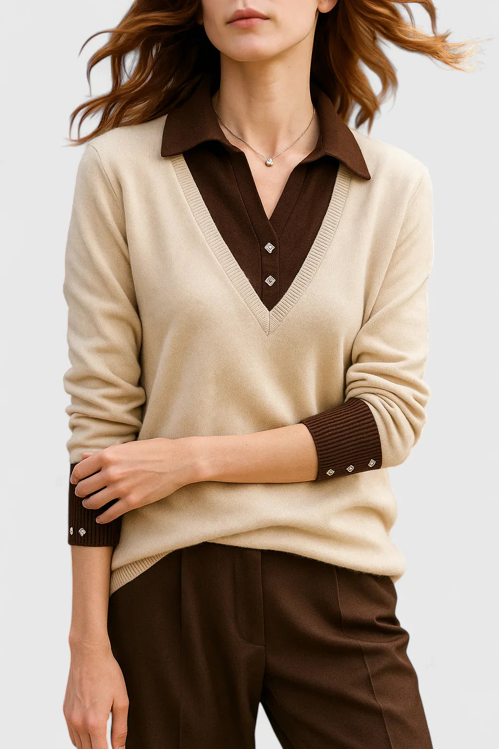 Jovi | Elegant Collared Knit Sweater