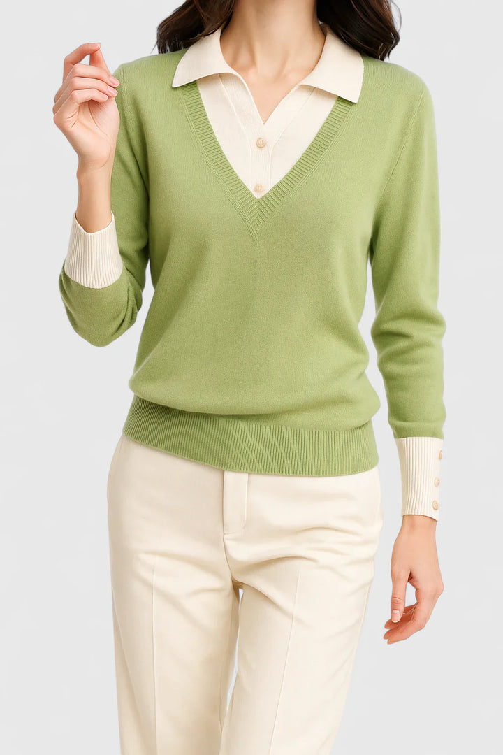 Jovi | Elegant Collared Knit Sweater