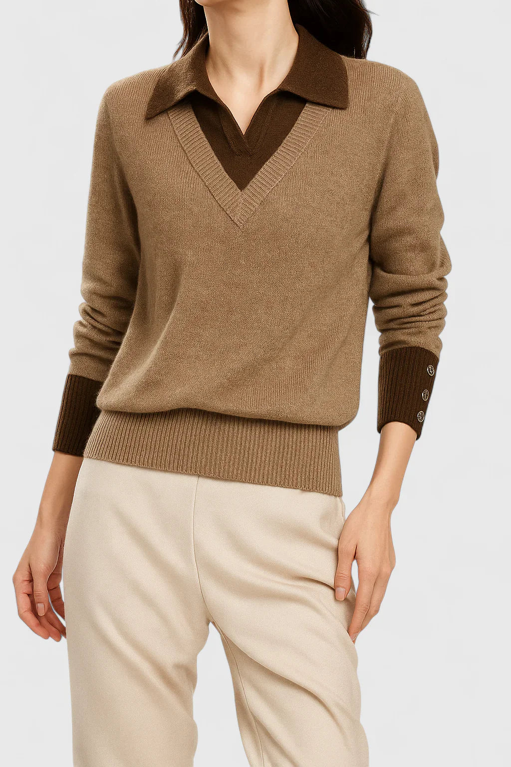 Jovi | Elegant Collared Knit Sweater